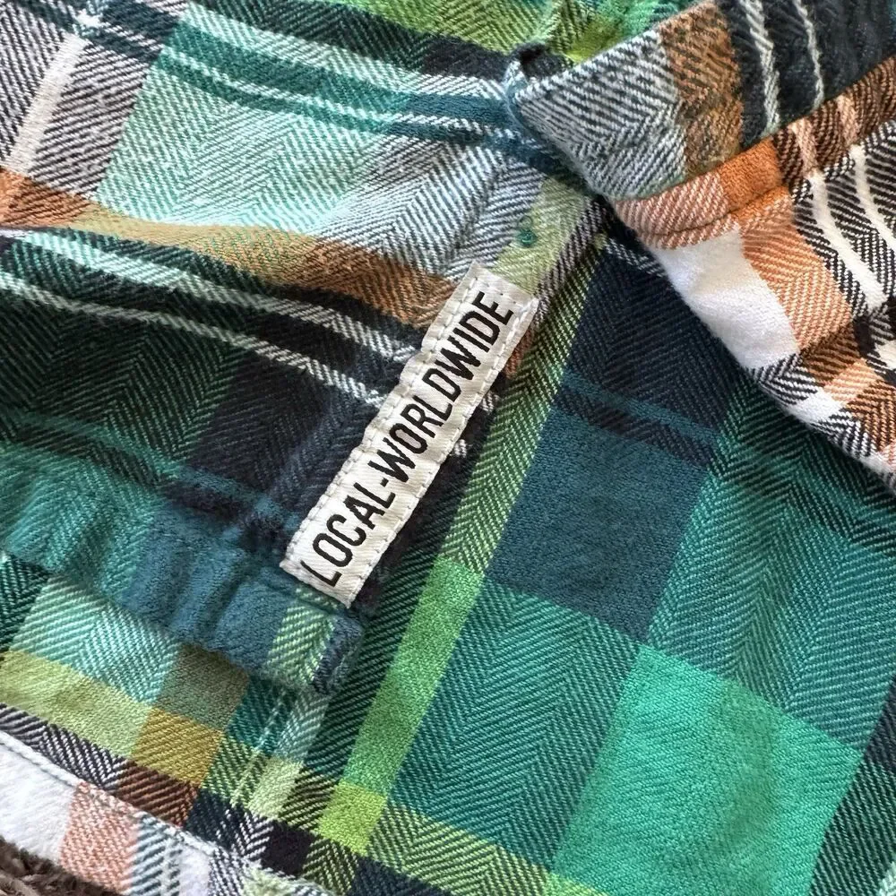 KAVU Men's Medium Multi Color Plaid Flannel Long Sleeve Button Down Shirt *READ* - Picture 5 of 8